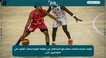 موعد مباراة منتخب مصر مع السنغال في بطولة أفروباسكت: تعرف على التفاصيل الآن